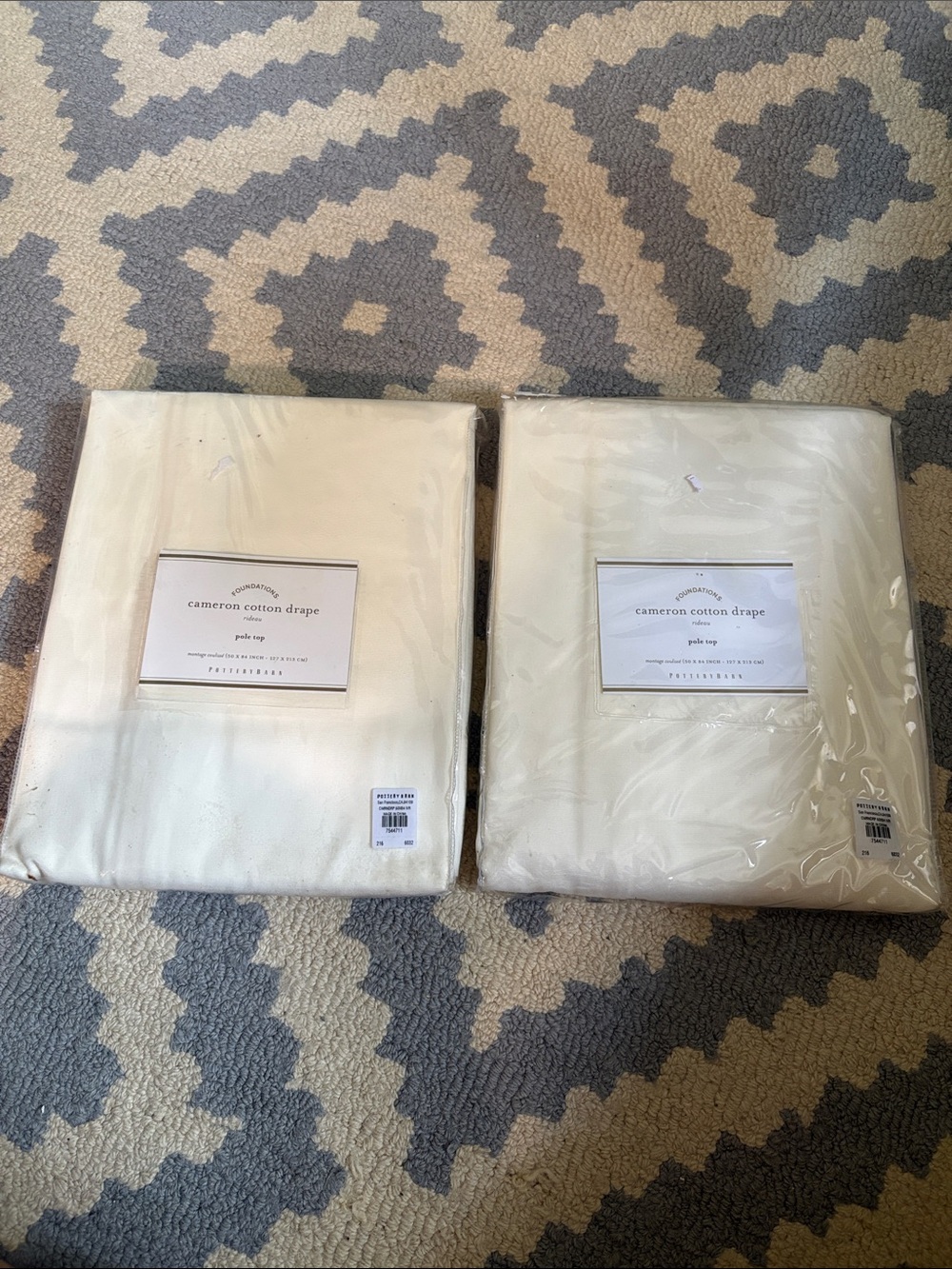 Pottery Barn Cameron Cotton Drapes